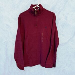 Ralph Lauren Red Quarter-Zip Sweater